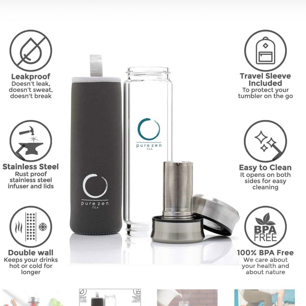New Pure Zen Tea Infuser Bottle - Picture 8 of 9